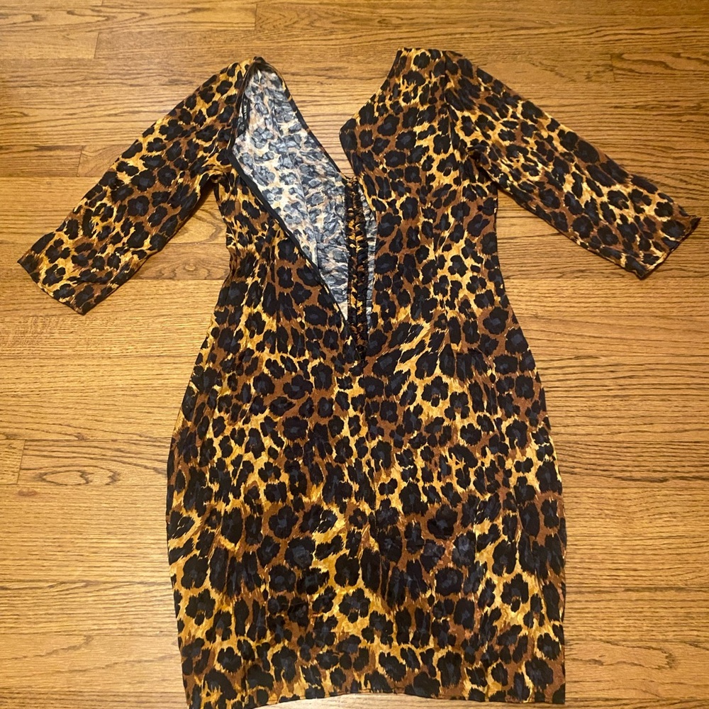 Zara animal print ruched mini dress - Picture 8 of 13